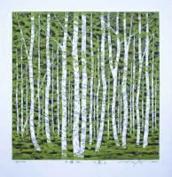 White Birch Forest, Fragrant Wind by Fumio Fujita