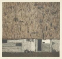 Thatched Roof (Brown) (Framed) by Ryohei Tanaka